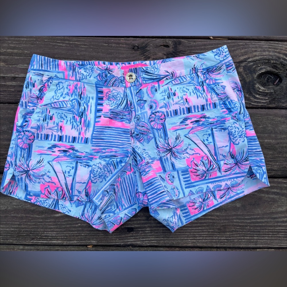 Lilly Pulitzer Adie Ruffle Pocket Stretch,Whisper Blue,Yeah Buoy Coastal|size:4 - Picture 16 of 16